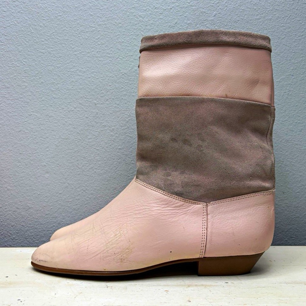 Torantino's Pink Leather Pointed Boots Size 9.5